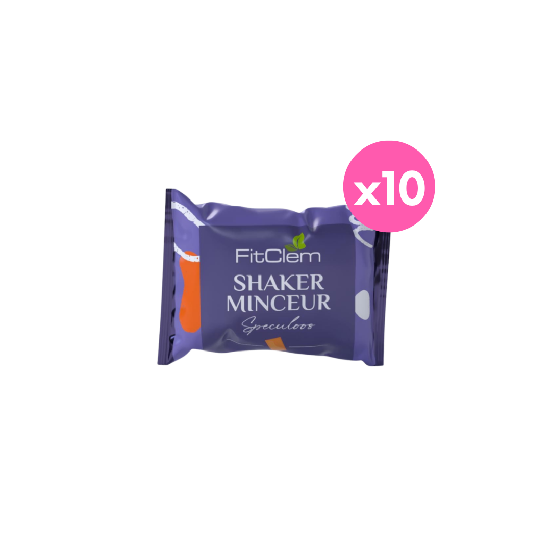 Sachet de Shaker Minceur FitClem saveur spéculoos, substitut de repas de 60 g.