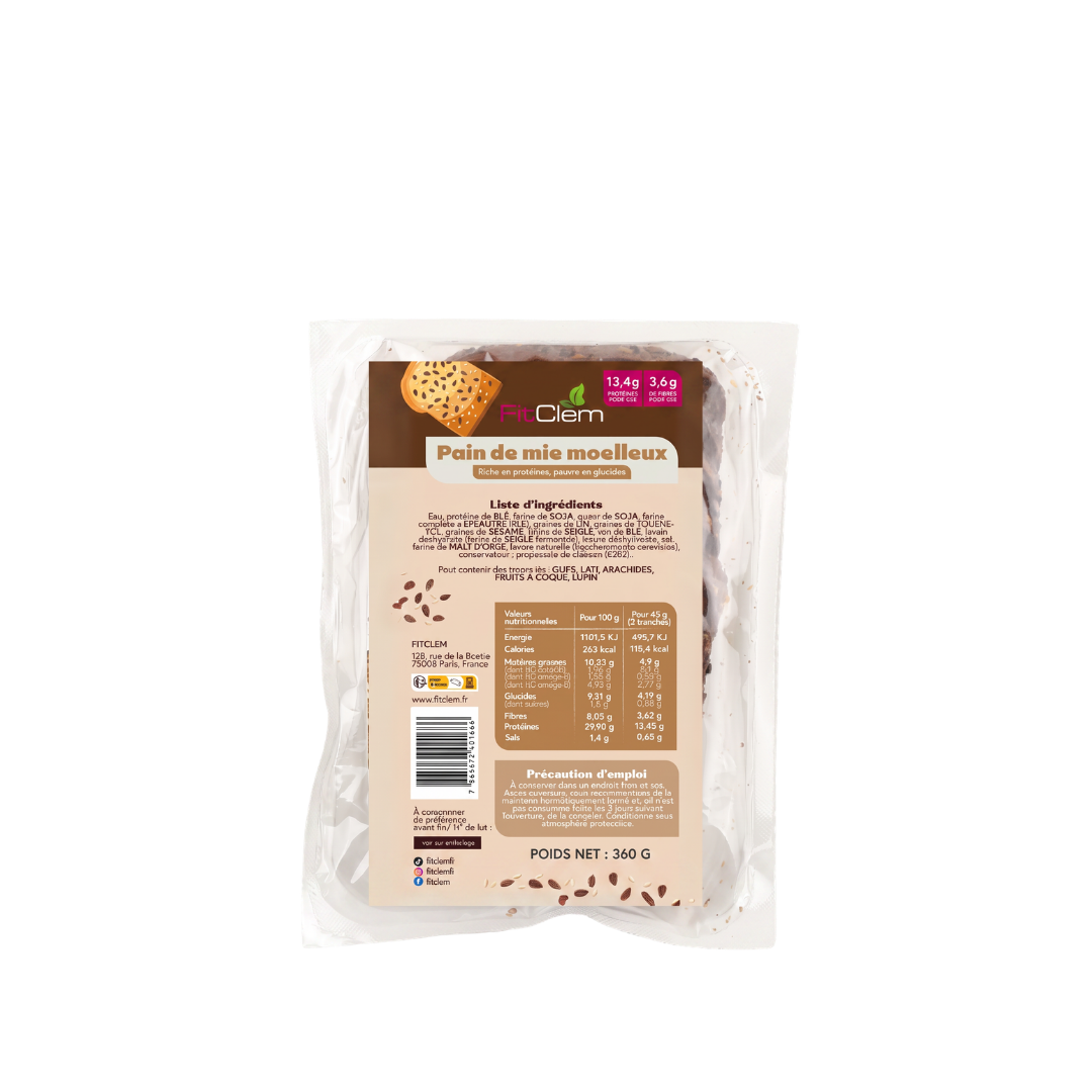 Pain de Mie Moelleux | Riches en protéines et fibres