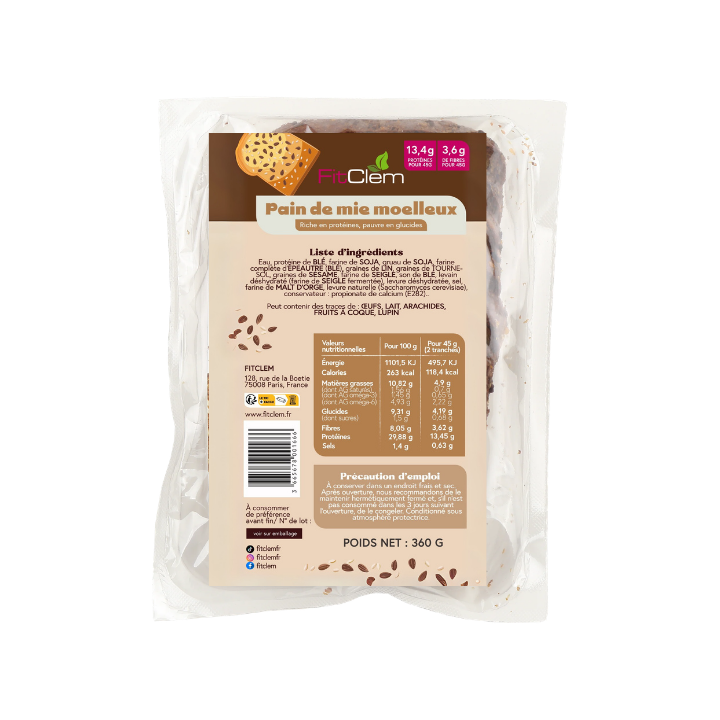 Pain de Mie Moelleux | Riches en protéines et fibres