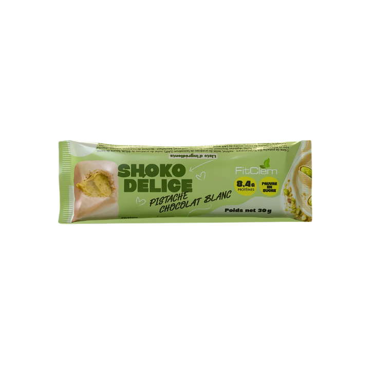 Shoko Délice Pistache Chocolat Blanc | 8,4g de Protéines