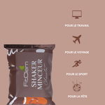 Sachet individuel de Shaker Minceur Chocolat, pratique à emporter au travail, en voyage, au sport ou lors de sorties.