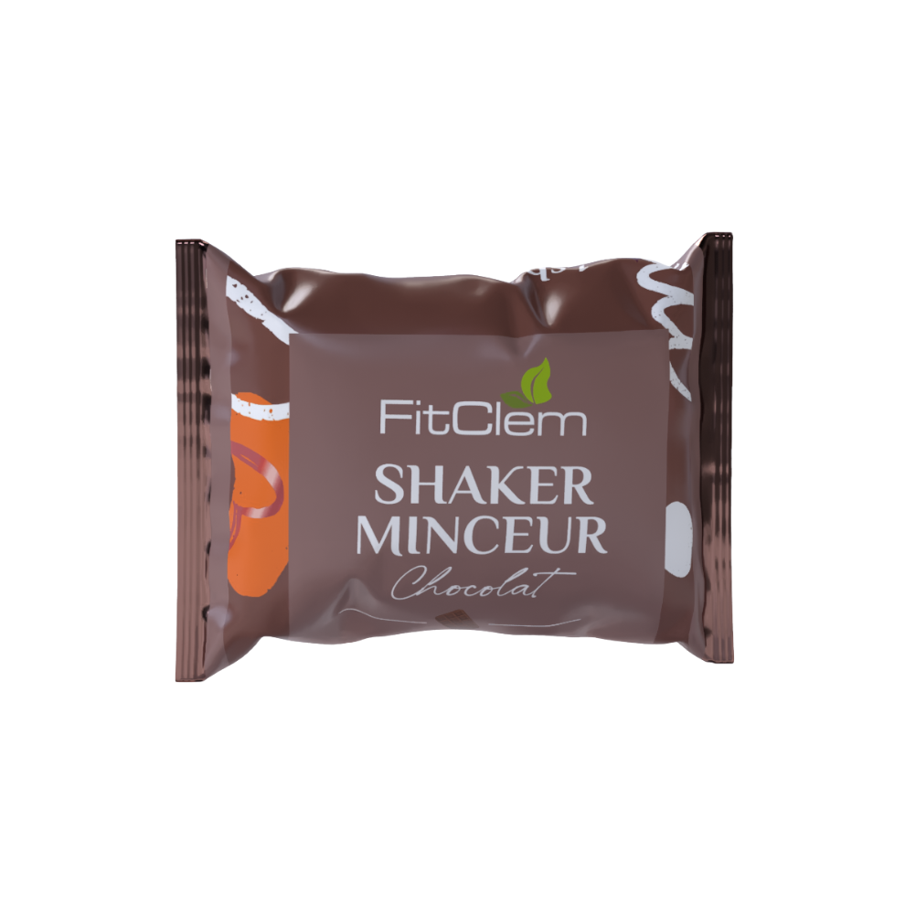 Sachet de Shaker Minceur FitClem saveur chocolat, substitut de repas de 60 g.