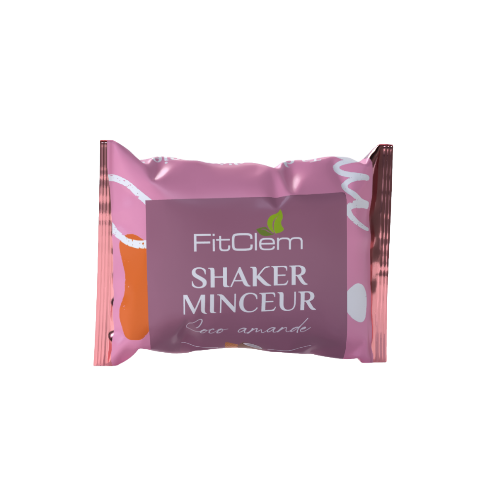 Sachet de Shaker Minceur FitClem saveur coco amande, substitut de repas de 60 g.