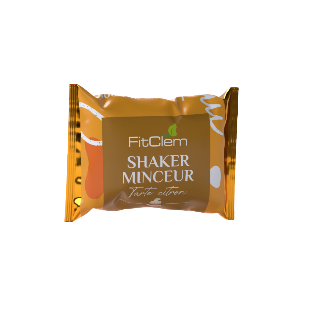 Sachet de Shaker Minceur FitClem saveur tarte au citron, substitut de repas de 60 g.