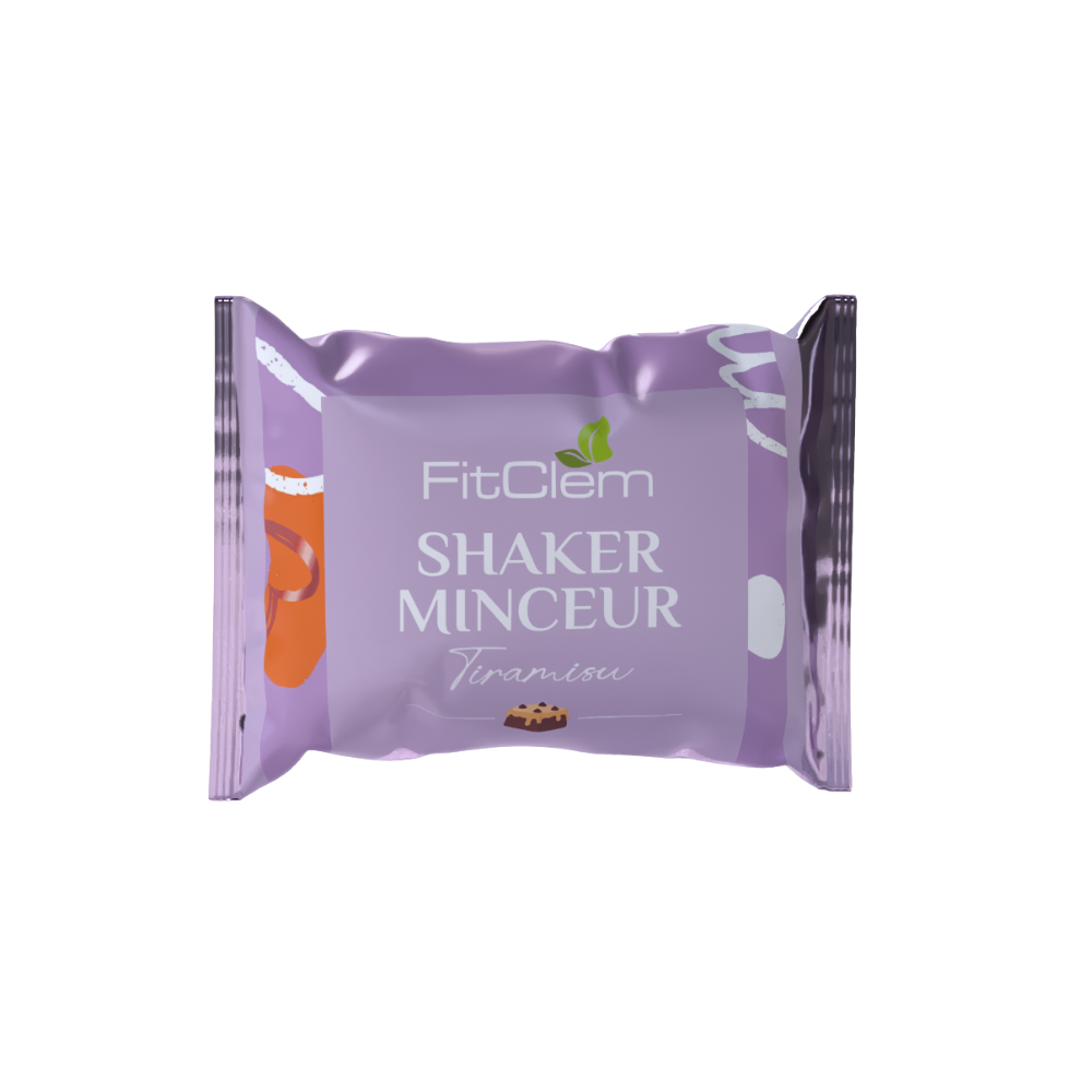 Sachet de Shaker Minceur FitClem saveur tiramisu, substitut de repas de 60 g.