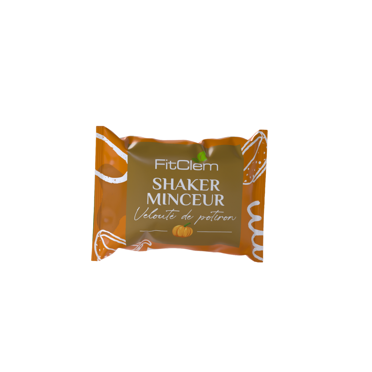 Sachet de Shaker Minceur FitClem saveur velouté de potiron, substitut de repas de 60 g.
