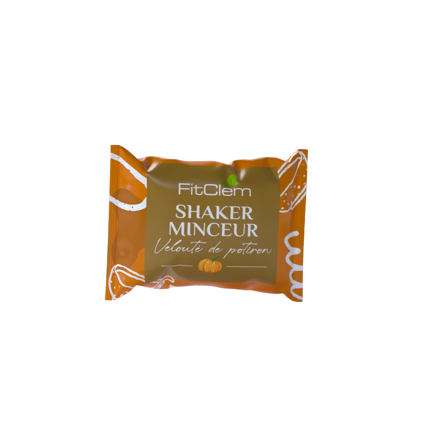 Sachet de Shaker Minceur FitClem saveur velouté de potiron, substitut de repas de 60 g.